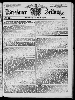 Breslauer Zeitung vom 25.08.1852