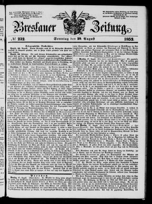 Breslauer Zeitung on Aug 29, 1852