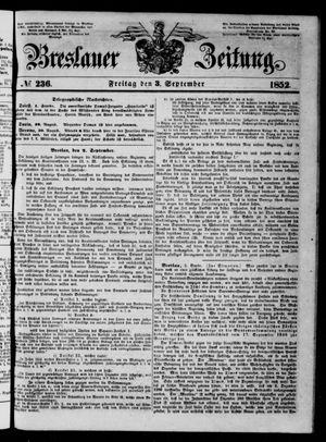 Breslauer Zeitung on Sep 3, 1852