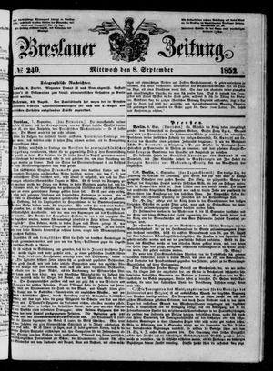 Breslauer Zeitung vom 08.09.1852