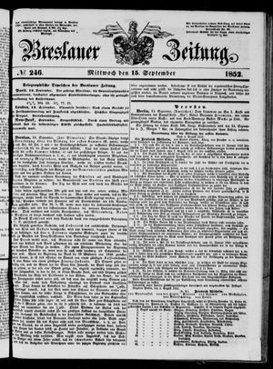 Breslauer Zeitung vom 15.09.1852