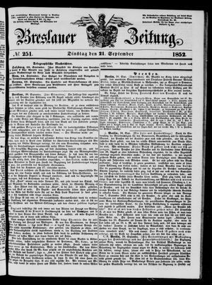 Breslauer Zeitung vom 21.09.1852