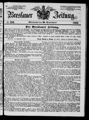 Breslauer Zeitung vom 22.09.1852