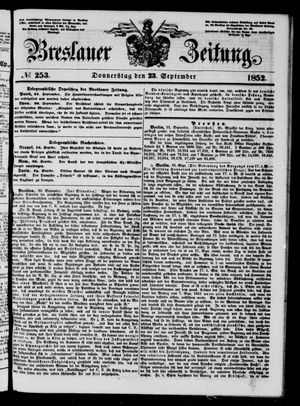 Breslauer Zeitung on Sep 23, 1852