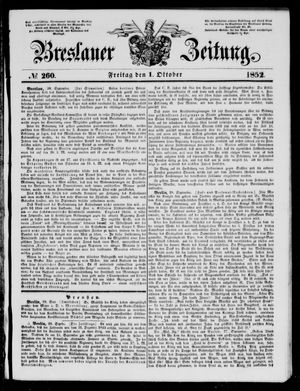Breslauer Zeitung vom 01.10.1852