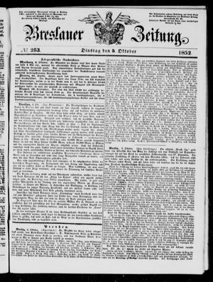 Breslauer Zeitung vom 05.10.1852