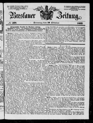 Breslauer Zeitung vom 10.10.1852