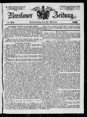 Breslauer Zeitung vom 14.10.1852
