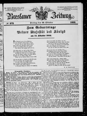 Breslauer Zeitung on Oct 15, 1852