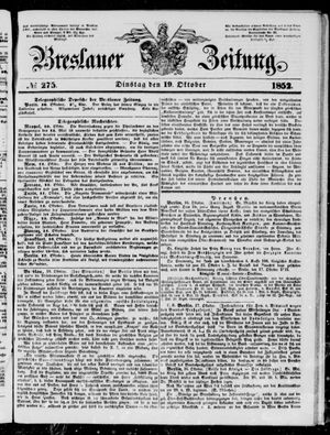 Breslauer Zeitung vom 19.10.1852