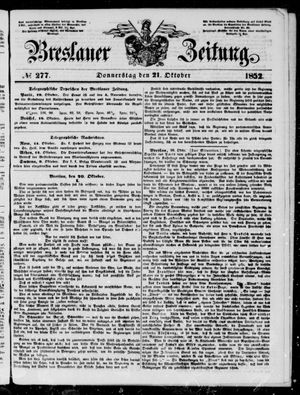 Breslauer Zeitung vom 21.10.1852