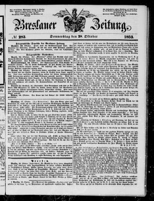 Breslauer Zeitung vom 28.10.1852