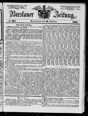 Breslauer Zeitung vom 30.10.1852