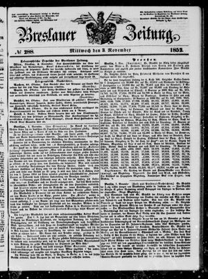 Breslauer Zeitung on Nov 3, 1852