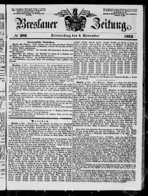 Breslauer Zeitung on Nov 4, 1852