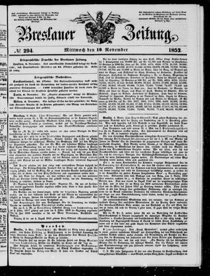 Breslauer Zeitung on Nov 10, 1852