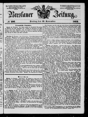 Breslauer Zeitung vom 12.11.1852