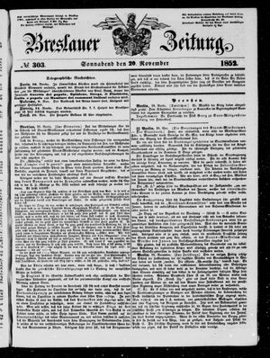 Breslauer Zeitung vom 20.11.1852
