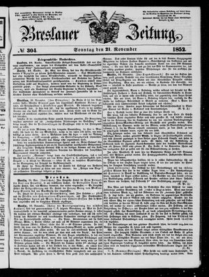 Breslauer Zeitung vom 21.11.1852
