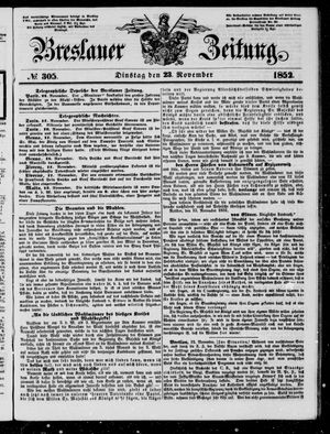 Breslauer Zeitung on Nov 23, 1852