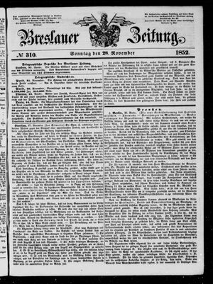 Breslauer Zeitung on Nov 28, 1852