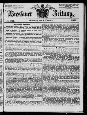 Breslauer Zeitung on Dec 1, 1852