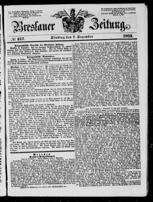 Breslauer Zeitung vom 07.12.1852