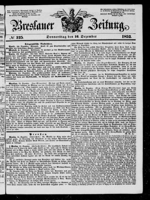 Breslauer Zeitung vom 16.12.1852