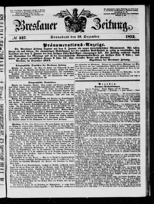 Breslauer Zeitung vom 18.12.1852
