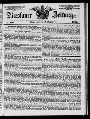 Breslauer Zeitung vom 19.12.1852
