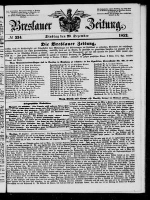 Breslauer Zeitung vom 28.12.1852