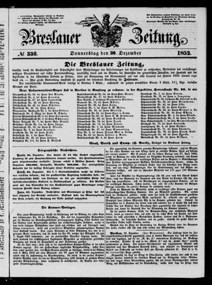 Breslauer Zeitung vom 30.12.1852