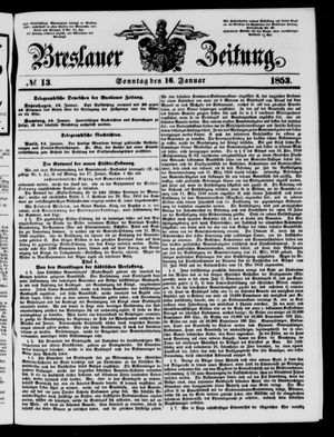Breslauer Zeitung vom 16.01.1853