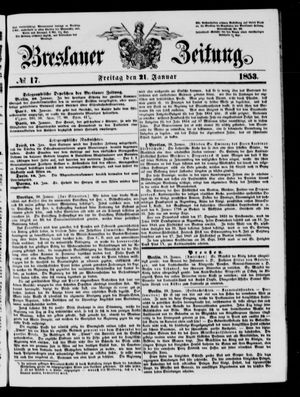 Breslauer Zeitung vom 21.01.1853