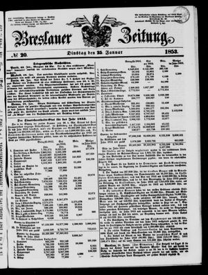 Breslauer Zeitung on Jan 25, 1853