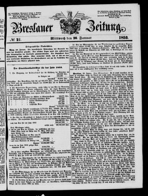 Breslauer Zeitung on Jan 26, 1853