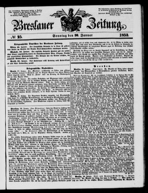 Breslauer Zeitung vom 30.01.1853