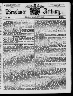Breslauer Zeitung vom 01.02.1853