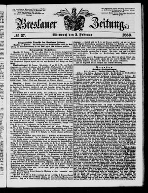 Breslauer Zeitung on Feb 2, 1853