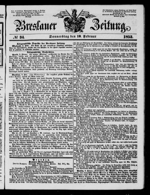 Breslauer Zeitung vom 10.02.1853