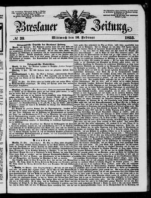Breslauer Zeitung vom 16.02.1853