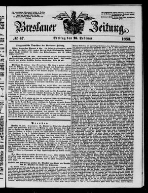 Breslauer Zeitung on Feb 25, 1853