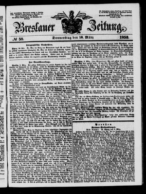 Breslauer Zeitung vom 10.03.1853