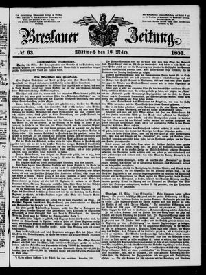 Breslauer Zeitung vom 16.03.1853