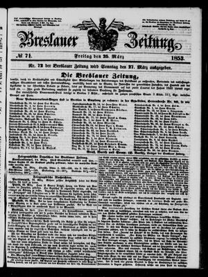 Breslauer Zeitung on Mar 25, 1853