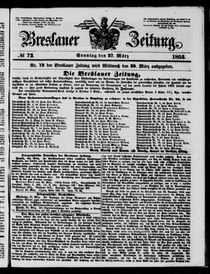 Breslauer Zeitung vom 27.03.1853