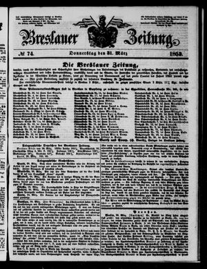 Breslauer Zeitung vom 31.03.1853