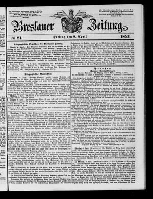 Breslauer Zeitung vom 08.04.1853