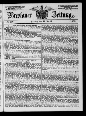 Breslauer Zeitung vom 15.04.1853