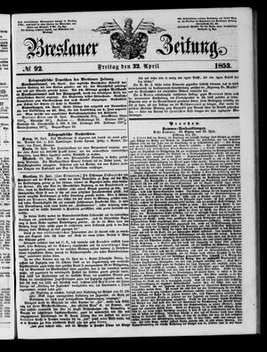 Breslauer Zeitung vom 22.04.1853